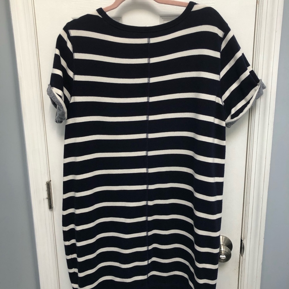 Gap Dress Nautical Mariner Navy White Stripe pockets Short Sleeve Preppy Large - Picture 11 of 15